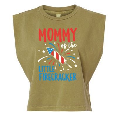 Mommy Of The Little Firecracker Pregnancy Announcet Gift Garment-Dyed Women's Muscle Tee