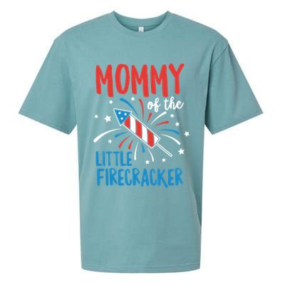 Mommy Of The Little Firecracker Pregnancy Announcet Gift Sueded Cloud Jersey T-Shirt