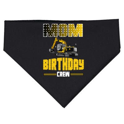 Mom Of The Birthday Crew Party Excavator USA-Made Doggie Bandana