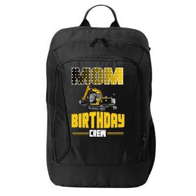 Mom Of The Birthday Crew Party Excavator City Backpack