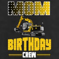 Mom Of The Birthday Crew Party Excavator Beanie