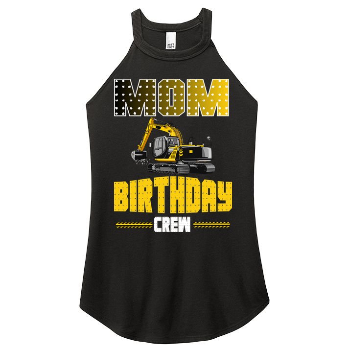 Mom Of The Birthday Crew Party Excavator Women's Perfect Tri Rocker Tank
