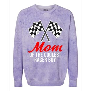 Mom Of The Awesome Racer Car Racing Racecar Gift Colorblast Crewneck Sweatshirt