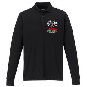 Mom Of The Awesome Racer Car Racing Racecar Gift Performance Long Sleeve Polo