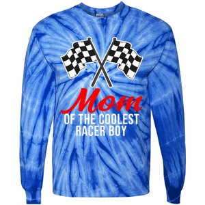 Mom Of The Awesome Racer Car Racing Racecar Gift Tie-Dye Long Sleeve Shirt