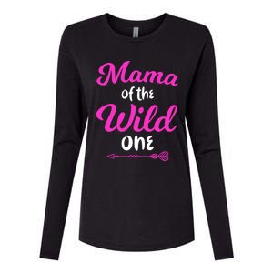 Mom Of The Wild One Mama Of The Wild One Gift Womens Cotton Relaxed Long Sleeve T-Shirt