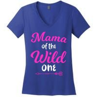 Mom Of The Wild One Mama Of The Wild One Gift Women's V-Neck T-Shirt