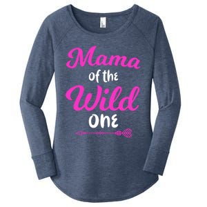 Mom Of The Wild One Mama Of The Wild One Gift Women's Perfect Tri Tunic Long Sleeve Shirt