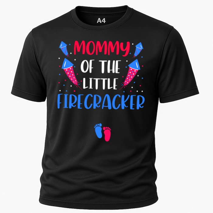Mommy Of The Little Firecracker 4th Of July Pregnancy Gift Cooling Performance Crew T-Shirt