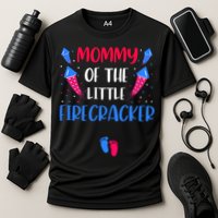 Mommy Of The Little Firecracker 4th Of July Pregnancy Gift Cooling Performance Crew T-Shirt
