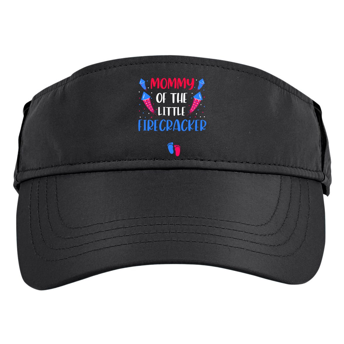 Mommy Of The Little Firecracker 4th Of July Pregnancy Gift Adult Drive Performance Visor