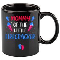 Mommy Of The Little Firecracker 4th Of July Pregnancy Gift 11oz C Handle Ceramic Mug