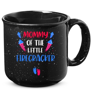 Mommy Of The Little Firecracker 4th Of July Pregnancy Gift 15oz Campfire Ceramic Mug