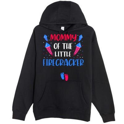 Mommy Of The Little Firecracker 4th Of July Pregnancy Gift Premium Pullover Hoodie