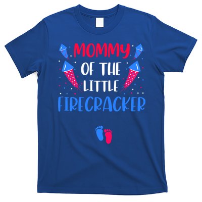 Mommy Of The Little Firecracker 4th Of July Pregnancy Gift T-Shirt