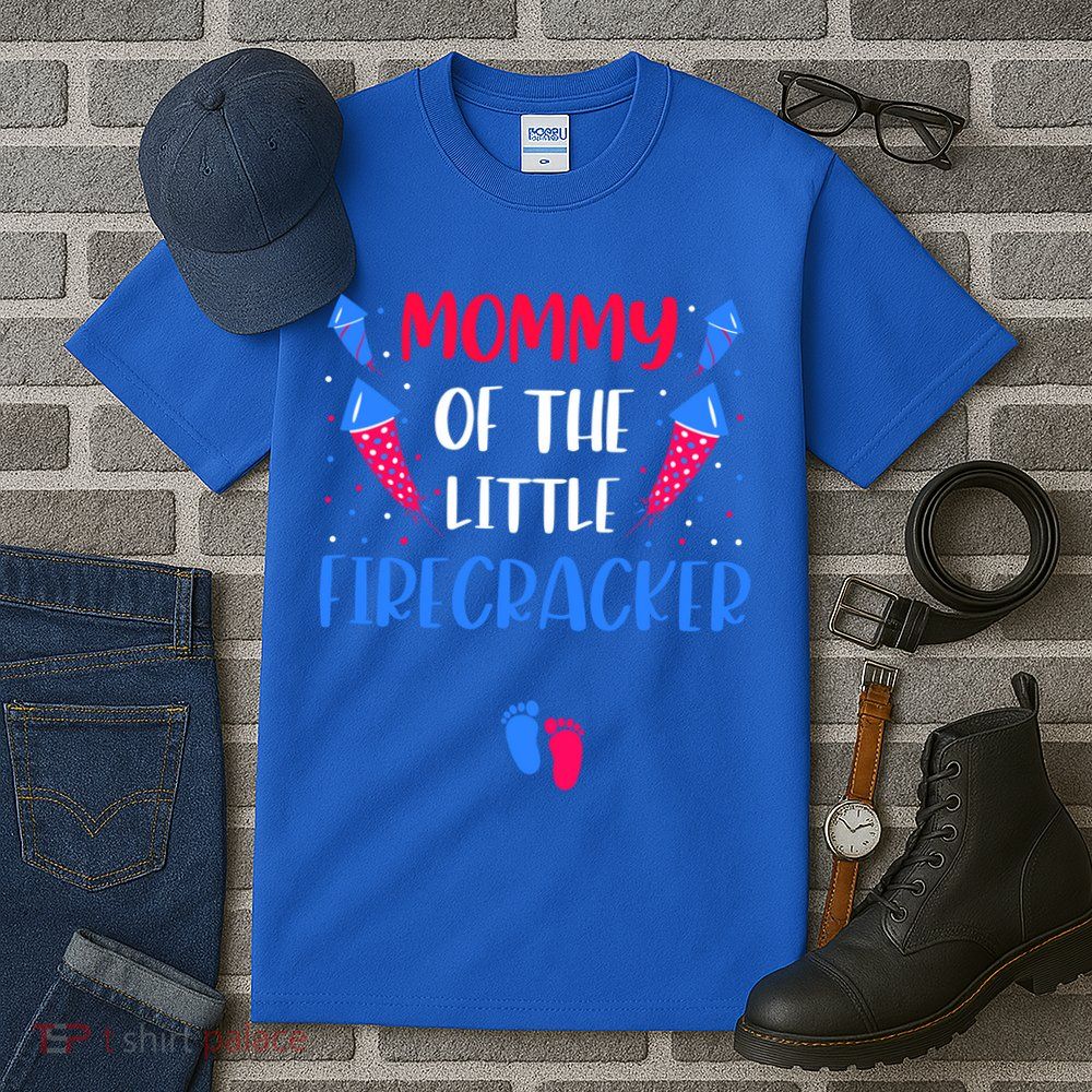 Mommy Of The Little Firecracker 4th Of July Pregnancy Gift Tall T-Shirt