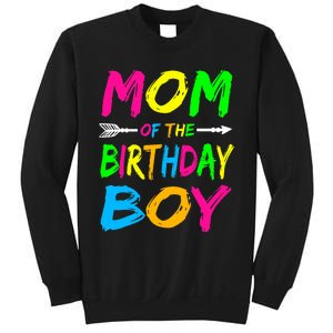 Mom of the Birthday Boy Glows Retro 80's Party Glow Sweatshirt