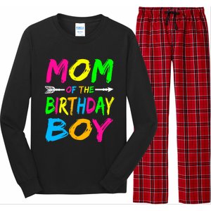 Mom of the Birthday Boy Glows Retro 80's Party Glow Long Sleeve Pajama Set