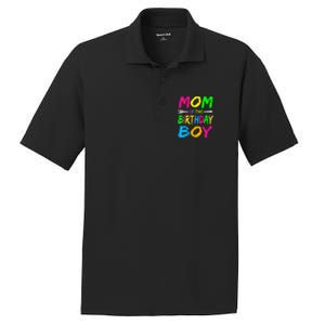 Mom of the Birthday Boy Glows Retro 80's Party Glow PosiCharge RacerMesh Polo