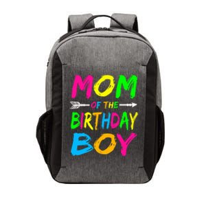 Mom of the Birthday Boy Glows Retro 80's Party Glow Vector Backpack