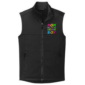 Mom of the Birthday Boy Glows Retro 80's Party Glow Collective Smooth Fleece Vest