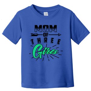 Mom Of Three Cute Mama Of Awesome Lassies Gift Toddler T-Shirt