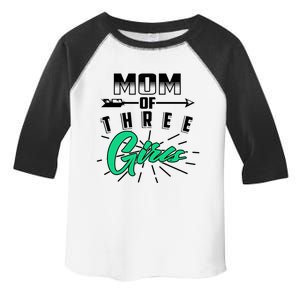 Mom Of Three Cute Mama Of Awesome Lassies Gift Toddler Fine Jersey T-Shirt