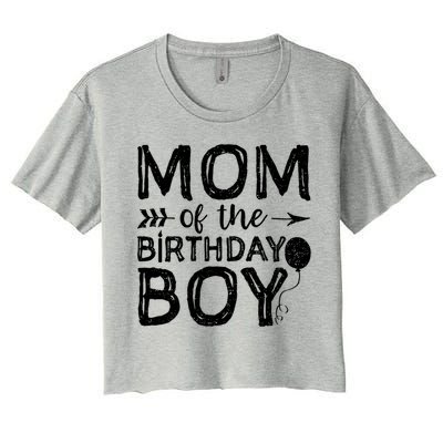 Mom Of The Birthday Gift Mothers Day Gift Women's Crop Top Tee