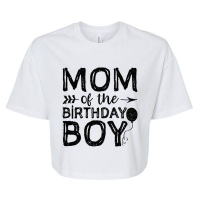 Mom Of The Birthday Gift Mothers Day Gift Bella+Canvas Jersey Crop Tee