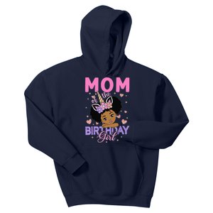 Mom Of The Birthday Girl Melanin Afro Unicorn 1st Family Kids Hoodie