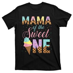 Mama Of The Sweet One Ice Cream 1st First Birthday Family T-Shirt