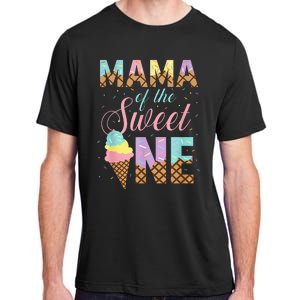 Mama Of The Sweet One Ice Cream 1st First Birthday Family Adult ChromaSoft Performance T-Shirt