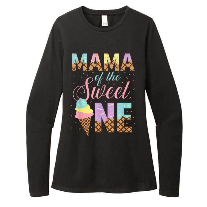 Mama Of The Sweet One Ice Cream 1st First Birthday Family Womens CVC Long Sleeve Shirt