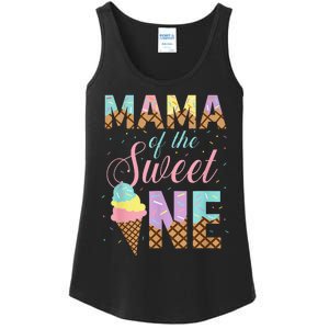 Mama Of The Sweet One Ice Cream 1st First Birthday Family Ladies Essential Tank