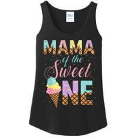 Mama Of The Sweet One Ice Cream 1st First Birthday Family Ladies Essential Tank