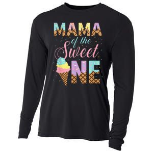 Mama Of The Sweet One Ice Cream 1st First Birthday Family Cooling Performance Long Sleeve Crew