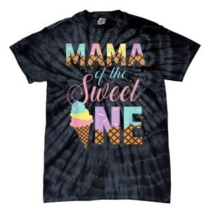 Mama Of The Sweet One Ice Cream 1st First Birthday Family Tie-Dye T-Shirt