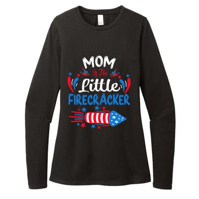 Mom Of The Little Firecracker 4th Of July Birthday Party Cool Gift Womens CVC Long Sleeve Shirt