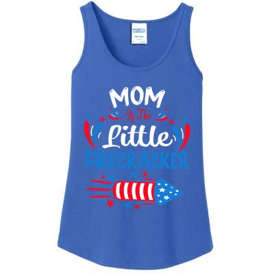 Mom Of The Little Firecracker 4th Of July Birthday Party Cool Gift Ladies Essential Tank