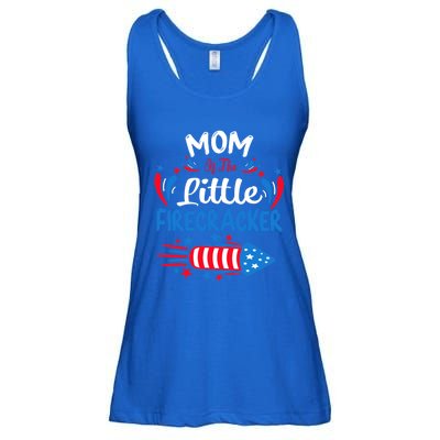 Mom Of The Little Firecracker 4th Of July Birthday Party Cool Gift Ladies Essential Flowy Tank