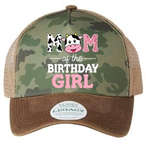 Mom of The Birthday Girl Farm Cow Mommy Mama 1st Legacy Tie Dye Trucker Hat