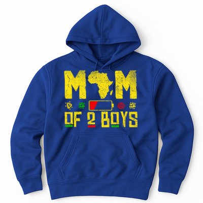 Mom Of Two Mothers Day African American Mom Of 2 Cool Gift Hoodie