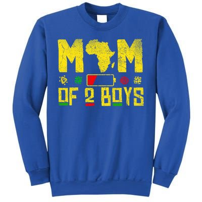 Mom Of Two Mothers Day African American Mom Of 2 Cool Gift Sweatshirt