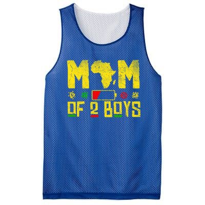 Mom Of Two Mothers Day African American Mom Of 2 Cool Gift Mesh Reversible Basketball Jersey Tank