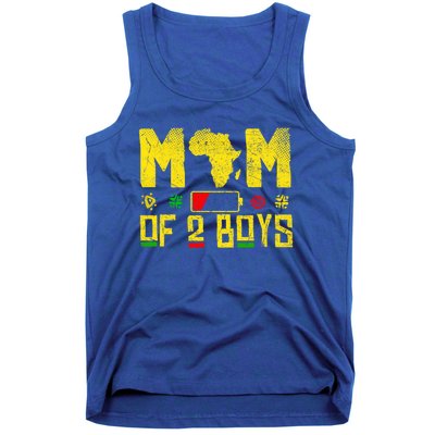 Mom Of Two Mothers Day African American Mom Of 2 Cool Gift Tank Top