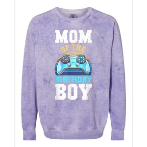 Mom Of The Birthday Boy Matching Video Gamer Birthday Party Colorblast Crewneck Sweatshirt