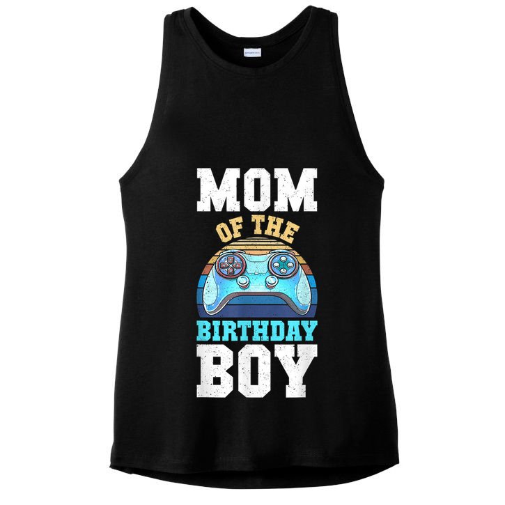 Mom Of The Birthday Boy Matching Video Gamer Birthday Party Ladies PosiCharge Tri-Blend Wicking Tank