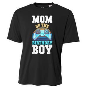 Mom Of The Birthday Boy Matching Video Gamer Birthday Party Cooling Performance Crew T-Shirt