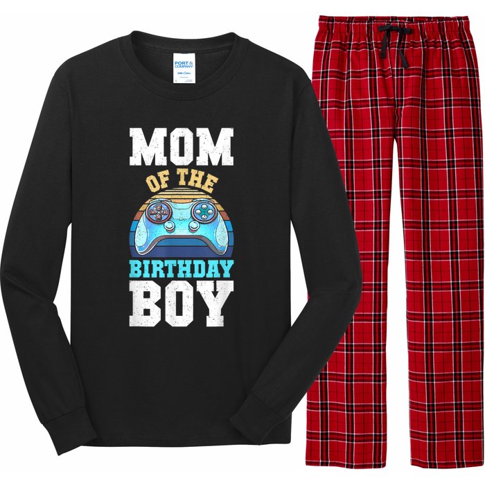 Mom Of The Birthday Boy Matching Video Gamer Birthday Party Long Sleeve Pajama Set