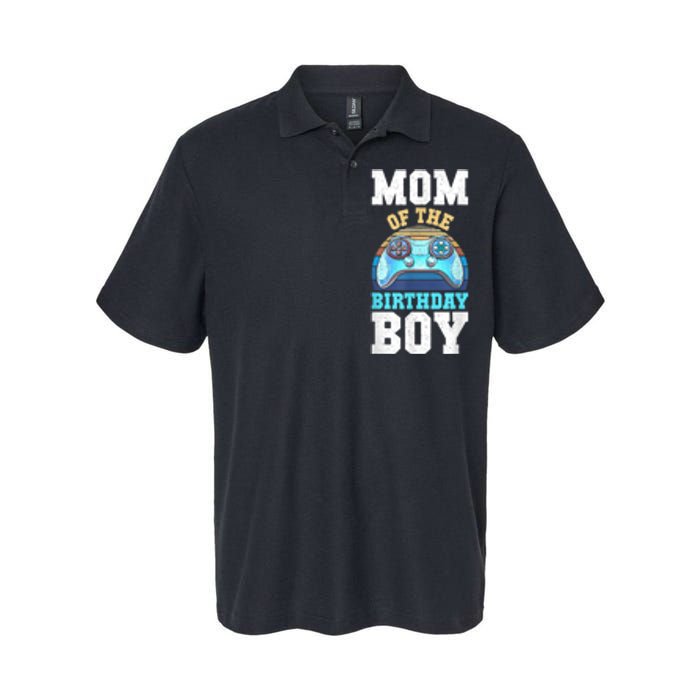 Mom Of The Birthday Boy Matching Video Gamer Birthday Party Softstyle Adult Sport Polo